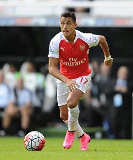 Newcastle United V Arsenal 2015-16 Prints: Arsenal's Alexis Sanchez in Action: Arsenal vs