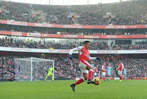 Arsenal V Burnley 2016-17 Prints: Arsenal's Alexis Sanchez in Action: Arsenal vs Burnley, Premier League 2016-17