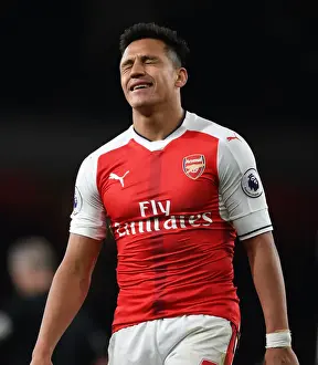 Arsenal V West Ham United 2016-17 Prints: Arsenal's Alexis Sanchez in Action: Arsenal vs West Ham United, Premier League 2016-17