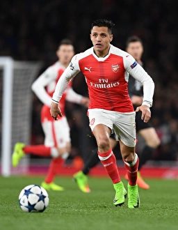 Arsenal's Alexis Sanchez in Action against Bayern Munich, UEFA Champions League 2016-17