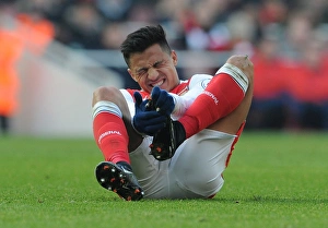 Arsenal V Burnley 2016-17 Prints: Arsenal's Alexis Sanchez in Action against Burnley, Premier League 2016-17