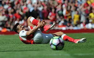 Arsenal V Everton 2016-17 Prints: Arsenal's Alexis Sanchez in Action Against Everton - Premier League 2016-17