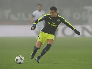 FC Basel V Arsenal 2016-17 Prints: Arsenal's Alexis Sanchez in Action against FC Basel during the 2016-17 UEFA Champions League