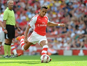 Arsenal V AS Monaco 2014-15 Prints: Arsenal's Alexis Sanchez in Action Against AS Monaco, Emirates Cup 2014