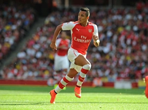 Arsenal V AS Monaco 2014-15 Prints: Arsenal's Alexis Sanchez in Action against AS Monaco, Emirates Cup 2014
