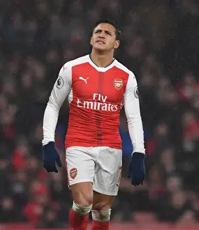 Arsenal V Watford 2016-17 Prints: Arsenal's Alexis Sanchez in Action: Premier League Clash Against Watford (2016-17)