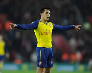 Southampton V Arsenal 2014-15 Prints: Arsenal's Alexis Sanchez in Action Against Southampton (Premier League 2014-15)