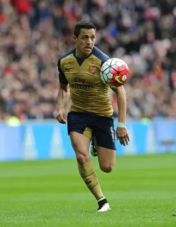 Sunderland V Arsenal 2015-16 Prints: Arsenal's Alexis Sanchez in Action: Sunderland vs Arsenal (Premier League 2015-16)
