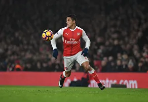 Arsenal V Watford 2016-17 Prints: Arsenal's Alexis Sanchez in Action against Watford (2016-17)