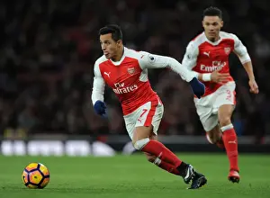 Arsenal V West Bromwich Albion 2016-17 Prints: Arsenal's Alexis Sanchez in Action Against West Bromwich Albion