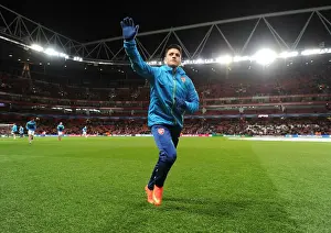 Arsenal V Monaco 2104/15 Prints: Arsenal's Alexis Sanchez Awaits Monaco Challenge in Champions League Showdown