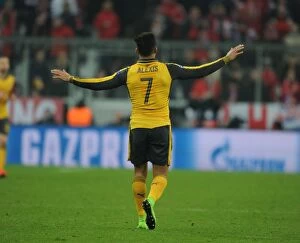Images Dated 15th February 2017: Arsenal's Alexis Sanchez Faces Bayern Munich in UEFA Champions League Showdown