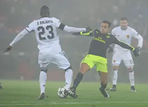 FC Basel V Arsenal 2016-17 Prints: Arsenal's Alexis Sanchez Faces Off Against Basel's Eder Balanta in 2016-17 UEFA Champions League Clash