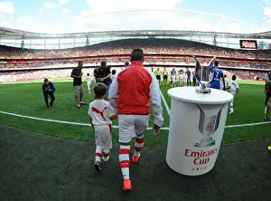 Arsenal V AS Monaco 2014-15 Prints: Arsenal's Alexis Sanchez Prepares for Arsenal v AS Monaco Clash at Emirates Stadium (2014-15)