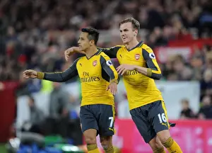Arsenal's Alexis Sanchez and Rob Holding: A Celebration of Goal Scoring Unity (Middlesbrough vs. Arsenal, 2016-17)