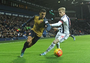 West Bromwich Albion V Arsenal 2015-16 Prints: Arsenal's Alexis Sanchez vs