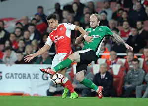 Arsenal V Lincoln City 2016-17 Prints: Arsenal's Alexis Sanchez vs. Lincoln's Bradley Wood: A FA Cup Quarter-Final Battle