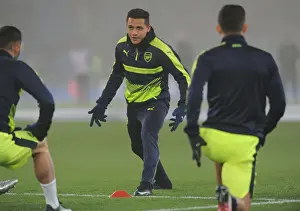 FC Basel V Arsenal 2016-17 Prints: Arsenal's Alexis Sanchez Warming Up Ahead of FC Basel Clash in 2016-17 UEFA Champions League