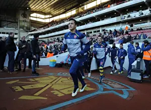 West Ham United V Arsenal 2014-15 Prints: Arsenal's Alexis Sanchez Warming Up Ahead of West Ham Clash (2014-15)