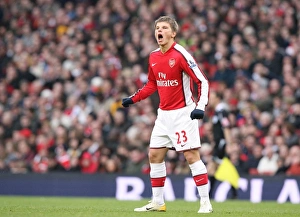 Arsenal's Andrej Arshavin at Emirates Stadium, 0:0 Draw Against Fulham, Barclays Premier League, 2009