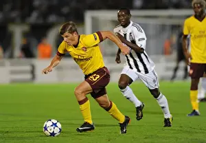 Partizan Belgrade V Arsenal 2010-2011 Prints: Arsenal's Andrey Arshavin Scores in 3-1 Victory over Partizan's Medo in UEFA Champions League