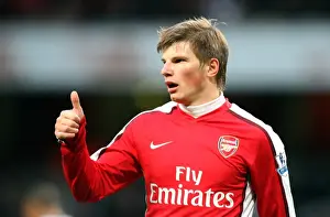 Arsenal V Aston Villa 2009-10 Prints: Arsenal's Andrey Arshavin Shines in 3-0 Victory over Aston Villa in the Barclays Premier League
