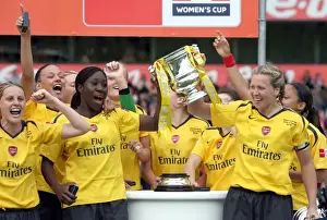 Arsenal Ladies V Charlton - FA Cup Final 2006-07 Prints: Arsenal's Anita Asante and Jayne Ludlow Triumphantly Lift the FA Cup