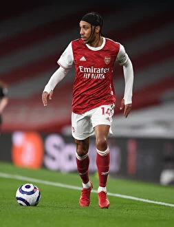 Images Dated 3rd April 2021: Arsenal's Aubameyang in Action: Battle at Emirates Against Liverpool, Premier League 2020-21