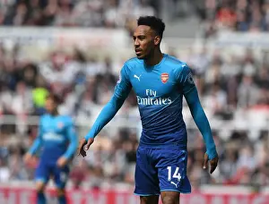 Newcastle United V Arsenal 2017-18 Prints: Arsenal's Aubameyang in Action: Newcastle United vs Arsenal, Premier League 2017-18