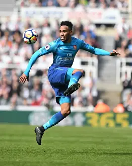 Newcastle United V Arsenal 2017-18 Prints: Arsenal's Aubameyang in Action: Newcastle United vs Arsenal, Premier League 2017-18