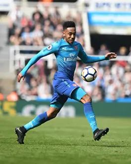 Newcastle United V Arsenal 2017-18 Prints: Arsenal's Aubameyang in Action: Scoring Thrills against Newcastle United