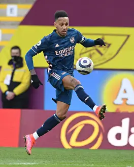 Arsenal's Aubameyang in Action at Empty Turf Moor: Burnley vs Arsenal, Premier League 2021