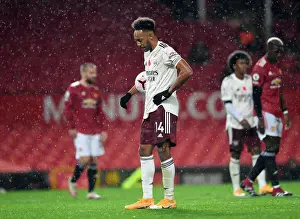 Arsenal's Aubameyang Battles Manchester United in Empty Old Trafford (2020-21 Premier League)