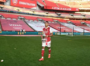 Arsenal V Chelsea FA Cup Final 2020 Prints: Arsenal's Aubameyang Celebrates FA Cup Victory over Chelsea in Empty Wembley