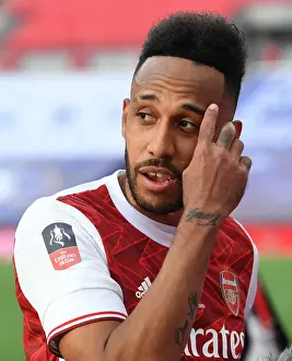 Arsenal's Aubameyang Celebrates Empty FA Cup Victory at Wembley Stadium (2020)