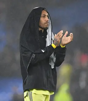 Arsenal's Aubameyang Celebrates Win Against Brighton & Hove Albion in Premier League