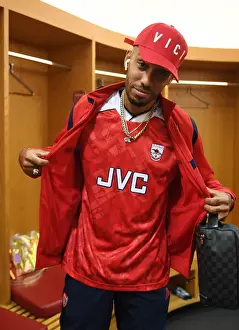 Arsenal's Aubameyang in the Changing Room Before Arsenal v Southampton (2019-20)
