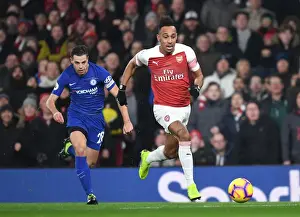 Arsenal's Aubameyang Clashes with Azpilicueta in Premier League Battle: Arsenal vs. Chelsea Showdown