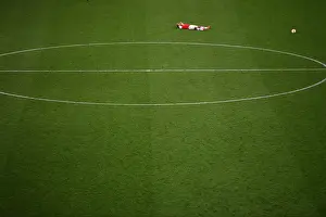 Arsenal V Olympiacos 2019-20 Prints: Arsenal's Aubameyang Disappointed After Olympiacos Second Goal in Europa League