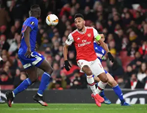 Arsenal's Aubameyang in Europa League Action: Arsenal FC vs Olympiacos FC (February 2020)