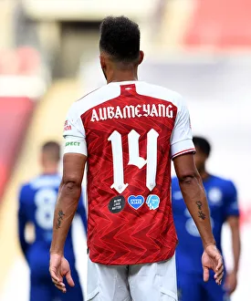 Arsenal's Aubameyang at Empty FA Cup Final Against Chelsea, 2020