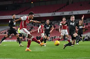 Arsenal V Burnley 2020-21 Prints: Arsenal's Aubameyang Faces Off Against Burnley's Taylor: Premier League Showdown at Emirates Stadium