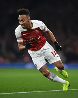 Arsenal V Chelsea 2018-19 Prints: Arsenal's Aubameyang Faces Off Against Chelsea in Premier League Showdown