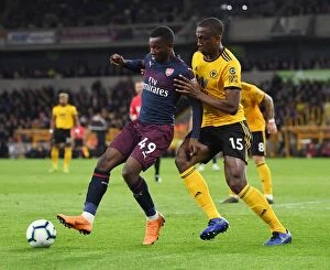 Images Dated 24th April 2019: Arsenal's Aubameyang Faces Wolverhampton Wanderers in Premier League Clash