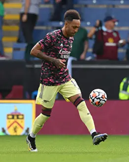 Burnley V Arsenal 2021-22 Prints: Arsenal's Aubameyang Gears Up for Burnley Showdown in Premier League (2021-22)
