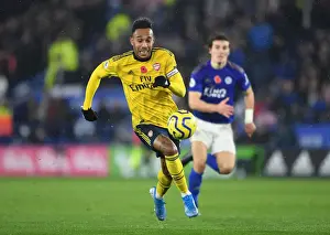 Leicester City V Arsenal 2019-20 Prints: Arsenal's Aubameyang Goes Head-to-Head with Leicester City in Premier League Showdown