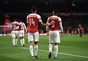Arsenal's Aubameyang and Lacazette: Unstoppable Duo Celebrates Goals in Europa League Semi-Final vs Valencia