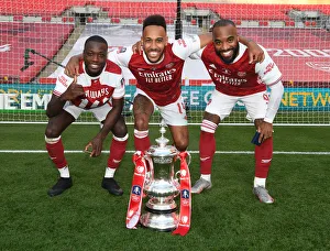 Arsenal V Chelsea FA Cup Final 2020 Prints: Arsenal's Aubameyang, Lacazette