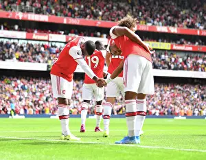 Arsenal's Aubameyang and Lacazette Celebrate Goals Against Burnley in 2019-20 Premier League