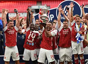 Arsenal's Aubameyang Lifts Empty FA Cup: Arsenal v Chelsea, 2020
